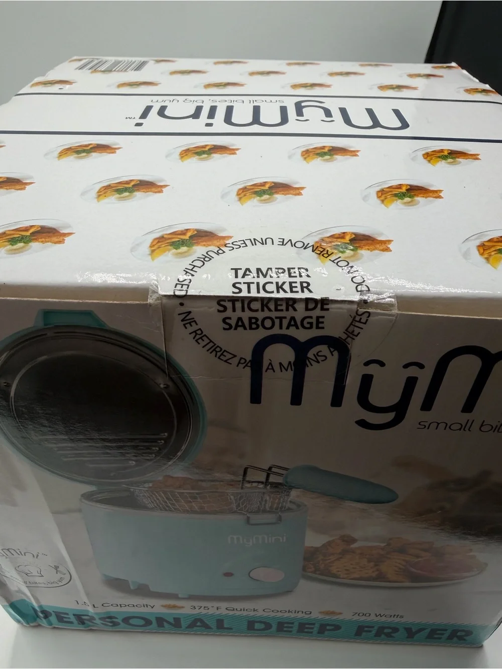 MyMini 1.5L Personal Deep Fryer 700W Compact Countertop Kitchen Appliance NIB